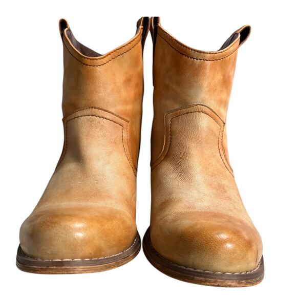 Steve Madden Tesstify Boots Sz 8 Western Leather Cowboy Booties Brown - Picture 4 of 12